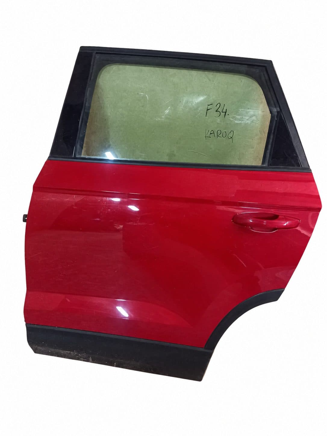 57A833051 Škoda Karoq levé zadní dveře, kompletní, červená metalíza.