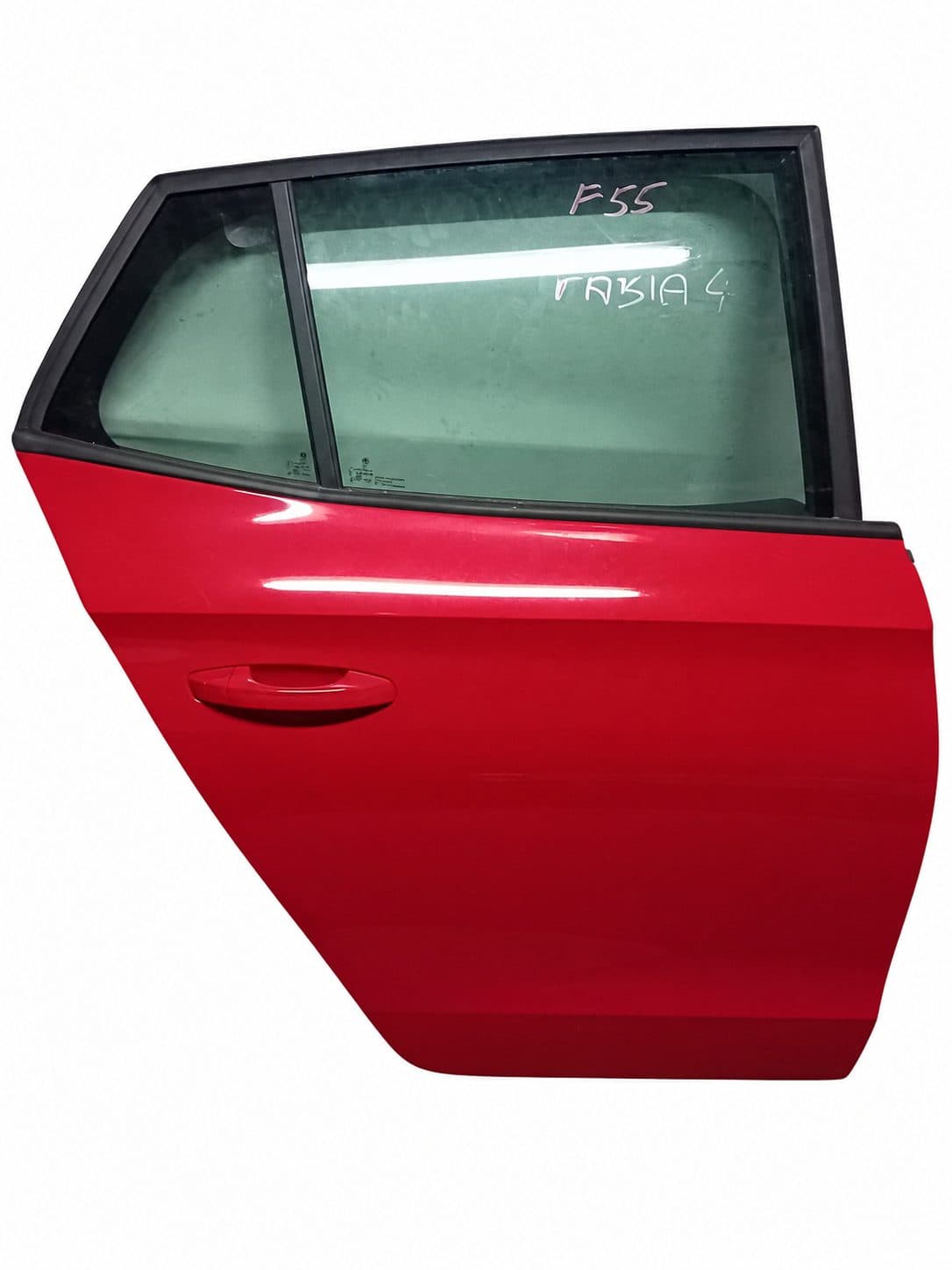 6VE833312 Škoda Fabia 4 pravé zadní dveře. Kompletní. Červená metalíza.